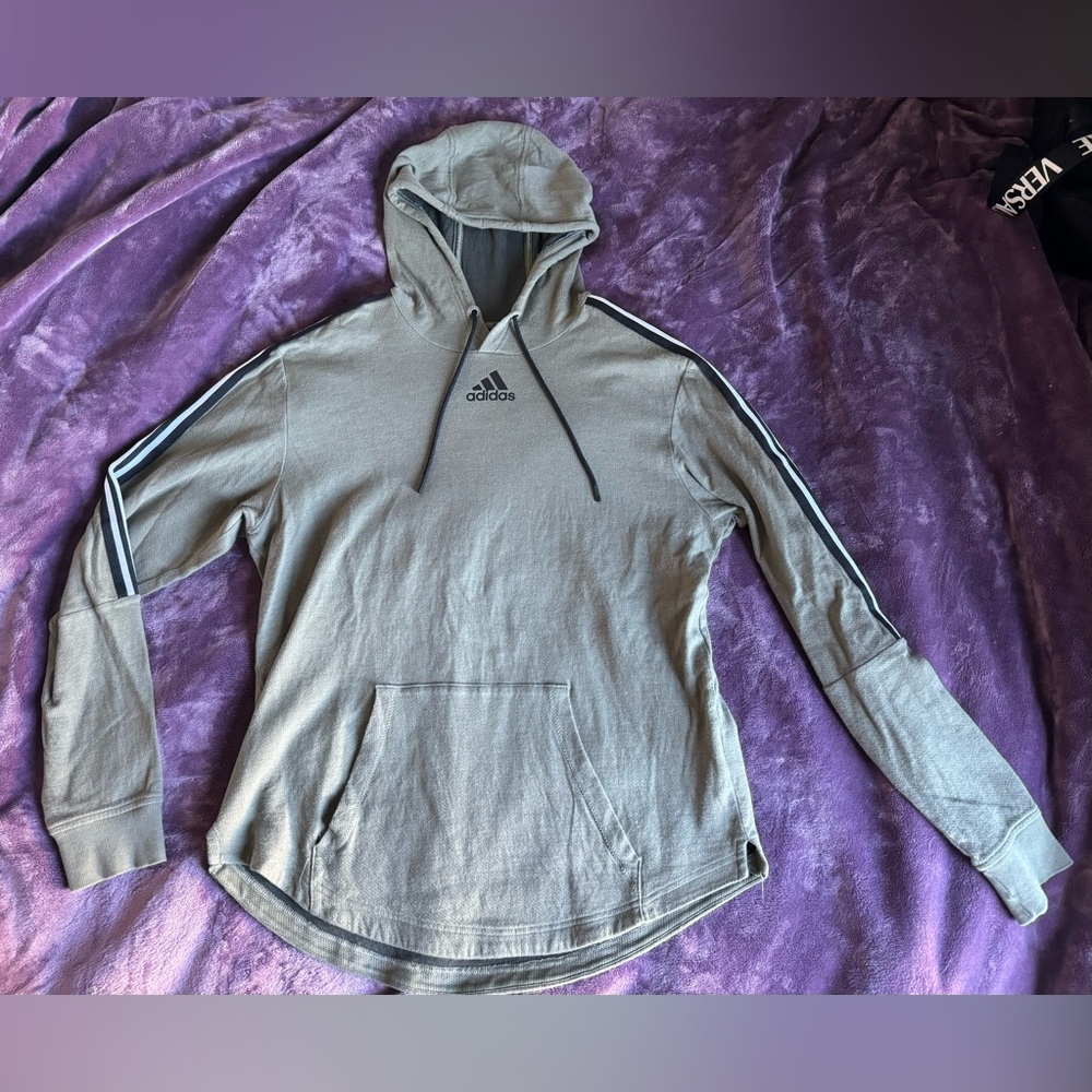 Women’s Olive Green Adidas Hooded Sweatshirt